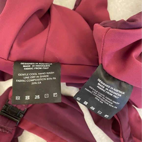 Fella || Dylan Halter Bikini Two Piece Set Aubergine Purple Maroon Medium - Picture 6 of 6